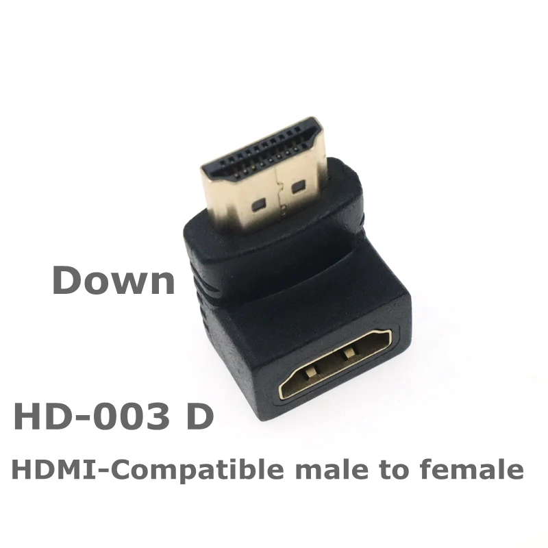 HD-Adapter Mikro Mini HDMI-kompatibler 90-Grad-rechtwinkliger Adapter HDMI 270-Grad-HDMI-Stecker auf Buchse HDMI-Winkelstecker: Blau