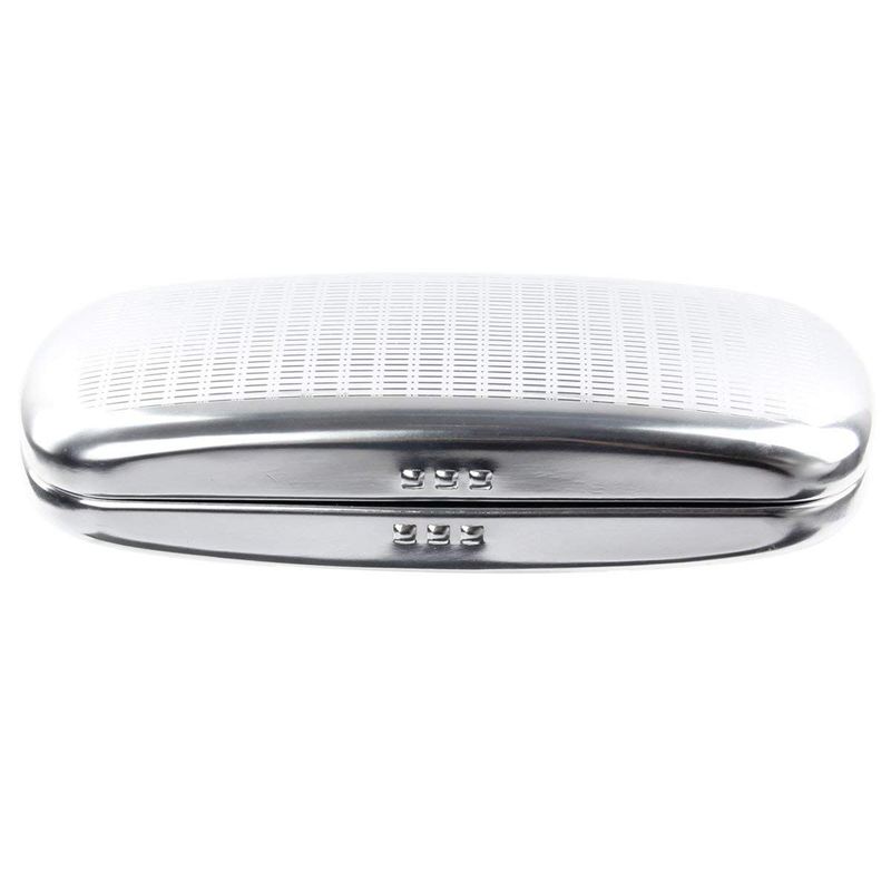 Glasses Case, Aluminum Hard Shell Eyeglasses Case Striped Spectacles Box: Default Title