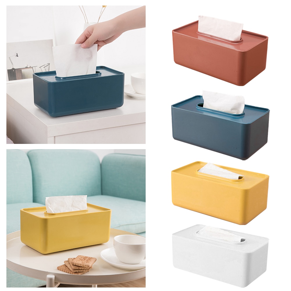 Caja de pañuelos de plástico para bebé, caja de almacenamiento de papel para toallitas húmedas, dispensador de toallas de papel, organizador de servilletas para el hogar
