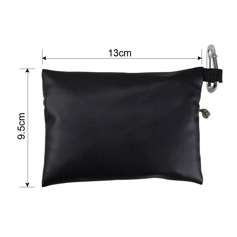 KOFULL-bolsa pequeña portátil de bolsillo para pelotas de Golf, bolsa de cuero PU con 5 piezas de Tees de madera, accesorios