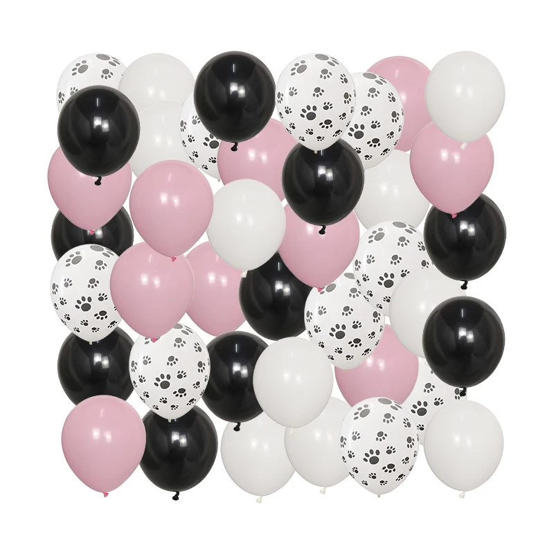 40 Uds mezcla de Globos de látex con pata de perro de 10 pulgadas decoración de temática de animales juguetes clásicos para niños Globos suministro de bolas inflables de aire de helio: Verde menta