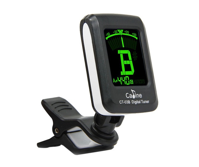 Caline CT-03B Multifunctional Electric Acoustic Guitar Tuner Digital Tuner LCD Clip-On Chromatic Guitar Bass Ukulele Violin