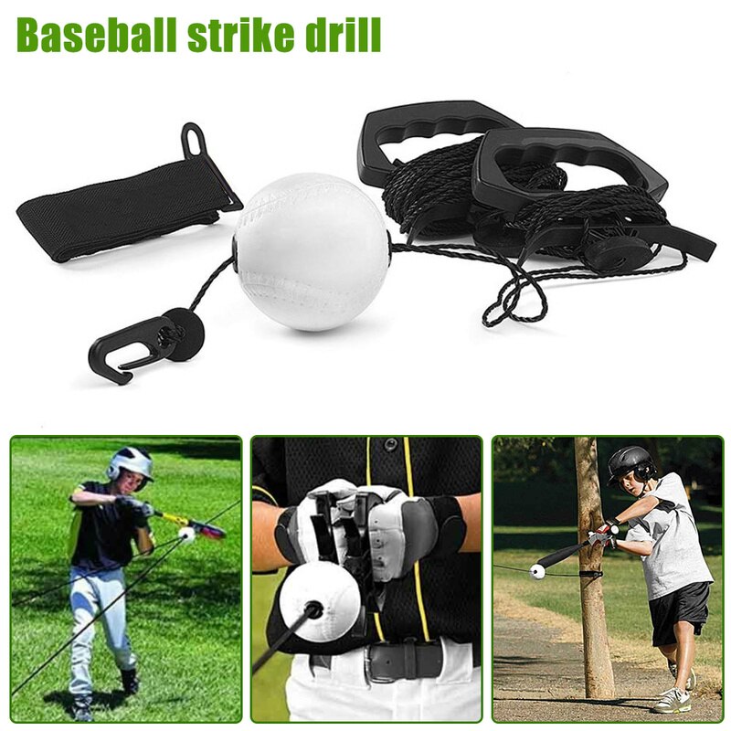 Baseball Swing Training Device Portable Bat Trainer Softball Trainings Accessories Practice Tool Soft Ball Bat Exercise Hitting