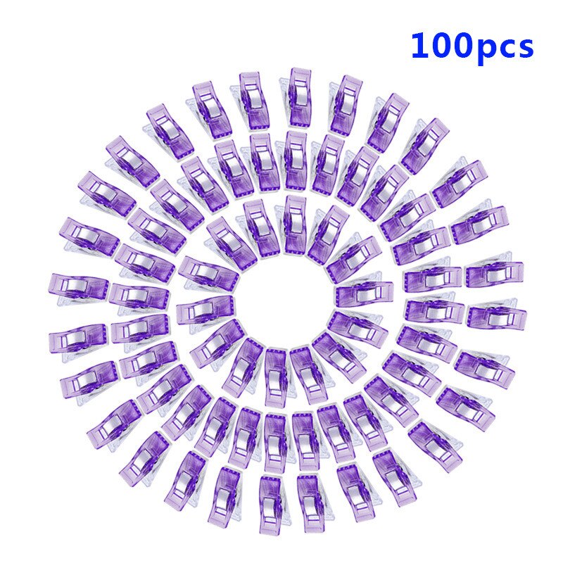 Clips en plastique multicolores pour vêtements, 33mm, 100 pièces, pour Quilting, crochet, tricot, outils, accessoires, bricolage: U