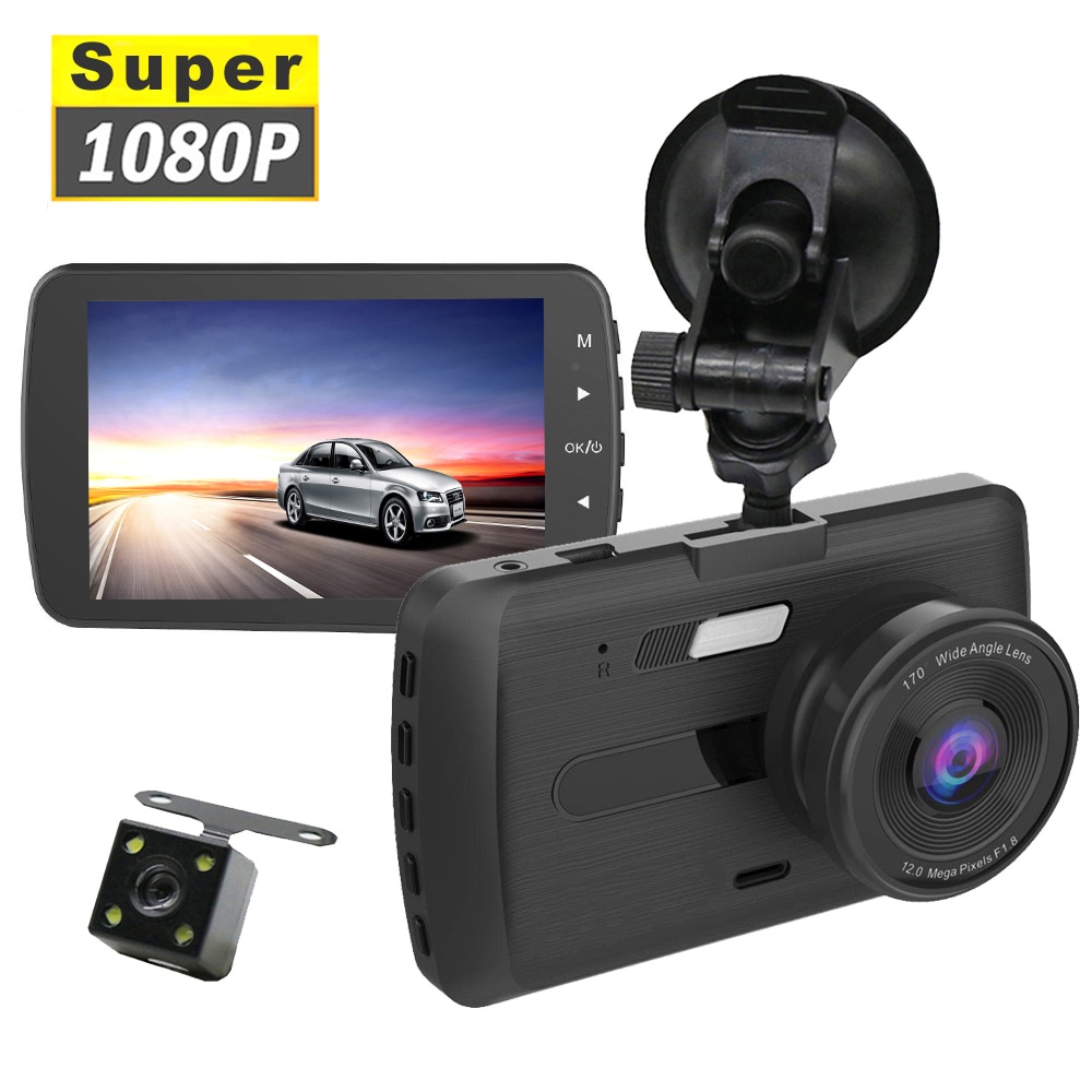 Fuld 1080p dash cam dvr dash kamera bil videooptager dvr kamera dashcam 170 ° vidvinkel loop optagelse nattesyn g-sensor