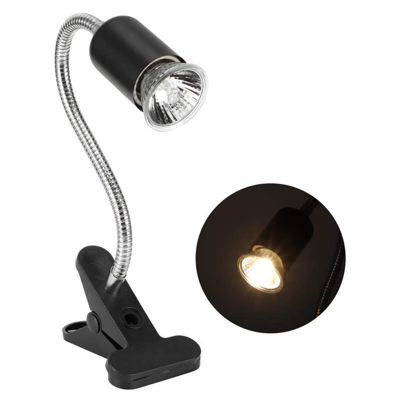 25W Reptile Heat Lamp Clip On Aquarium Amphibians Tortoise Basking Lamp With 360 Degree Twist Flexible Hose Bright Sunlight