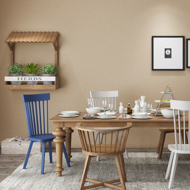 Roll wallpaper Modern simple plain non woven wallpaper bedroom living room wallpaper Hotel solid color wallpaper U187