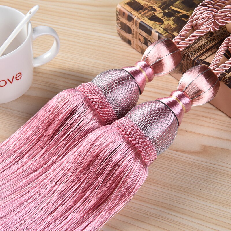 2 st europeisk stil guldhängande bollgardiner tofsar gardinbindningar bandage borstar gardintillbehör