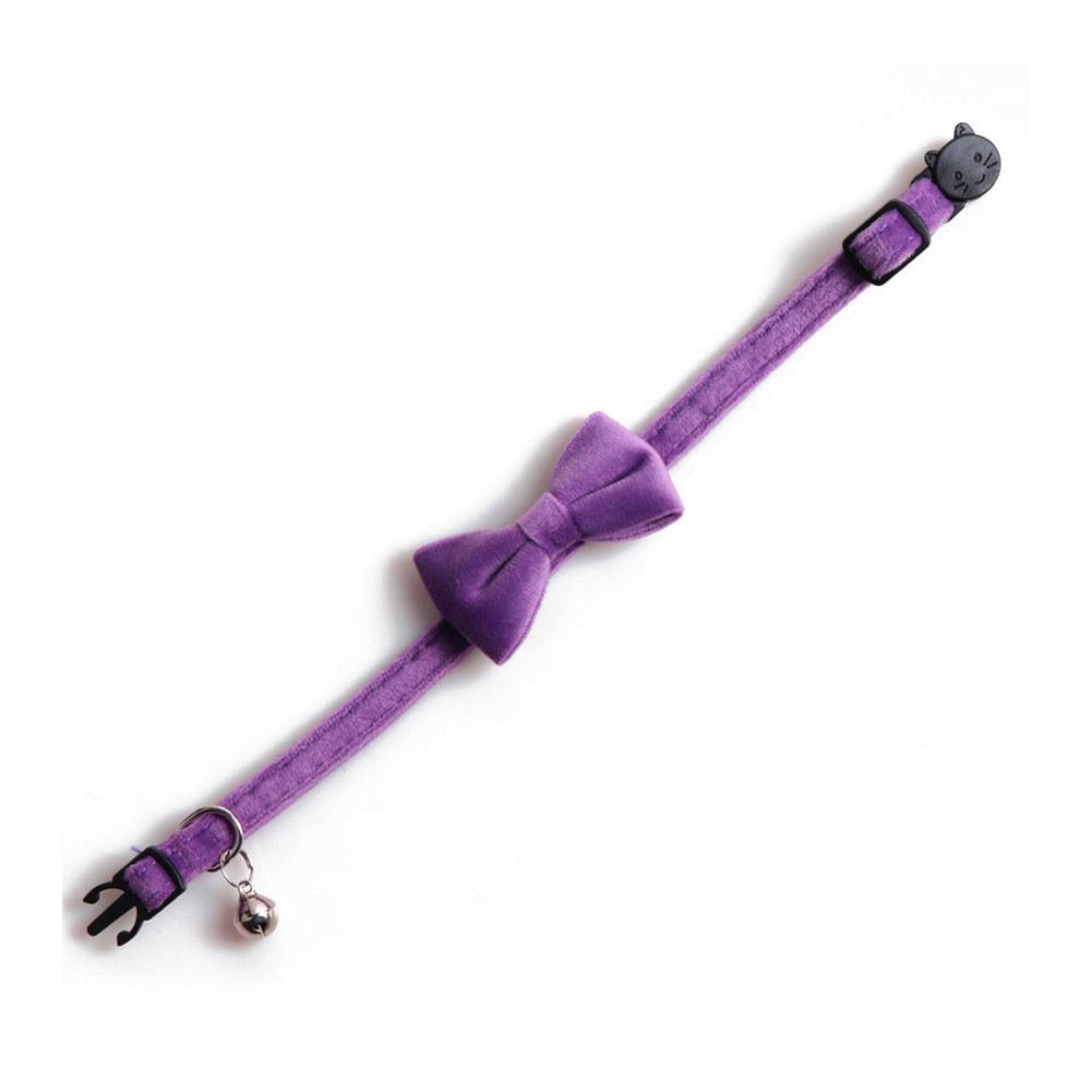 Suède Strikkraag Effen Kleur Strik Puppy Chihuahua Kragen Met Bel Verstelbare Veiligheidsgesp Katten Vlinderdas Huisdieren Accessoires