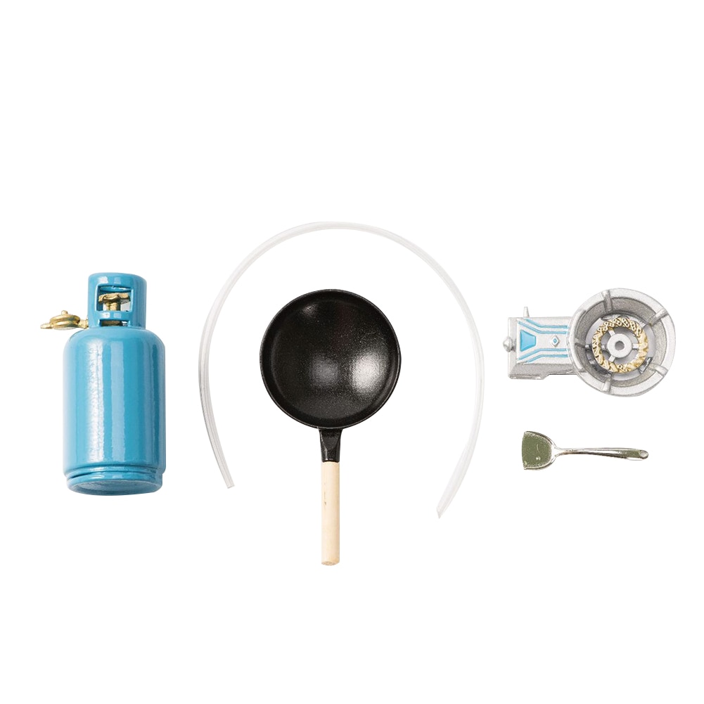 4 stk/sæt 1/12 dukkehus mini køkkenlegetøj legeret gaskomfur tank redskaber værktøj miniature mad pigelegetøj til børn