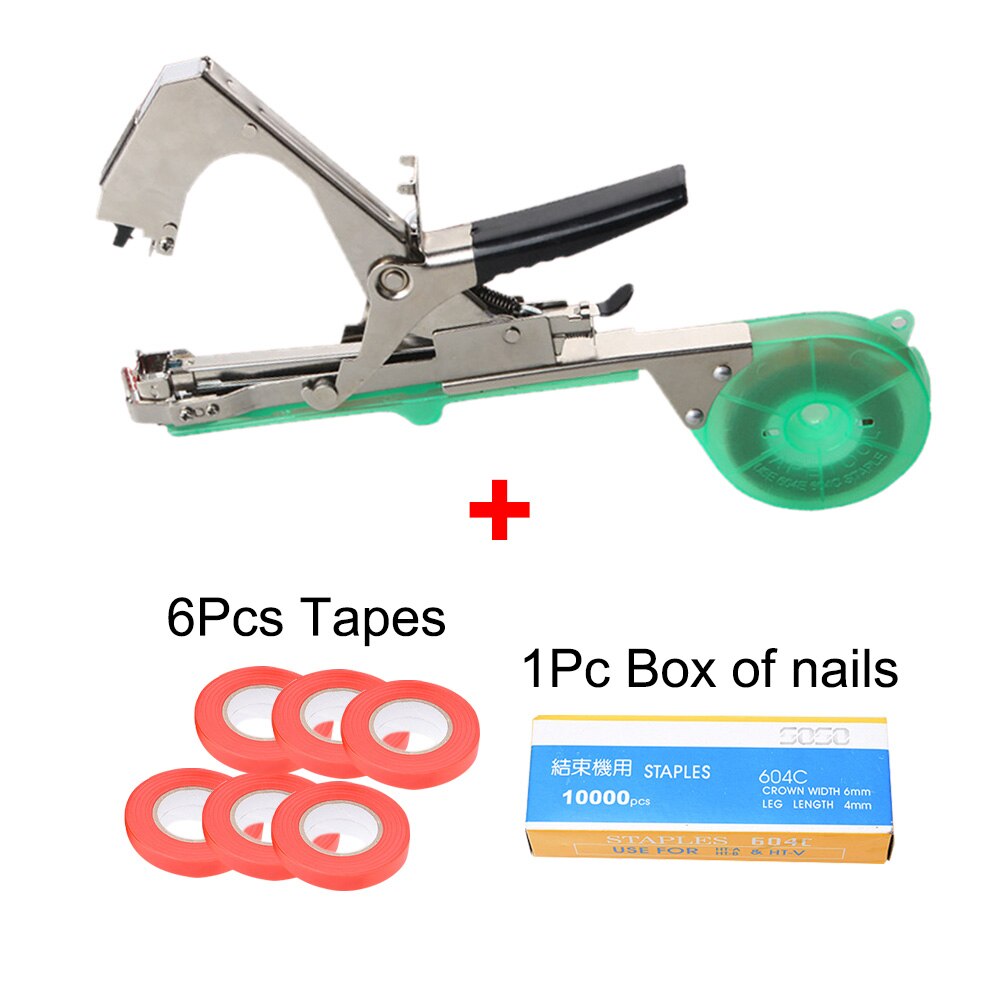 Hand Tying Binding Machine Plant Tying Machine Branch Garter Plants Minced Vegetable Tape Tool Tapener Tapes Garden Garden Tools: Green Set