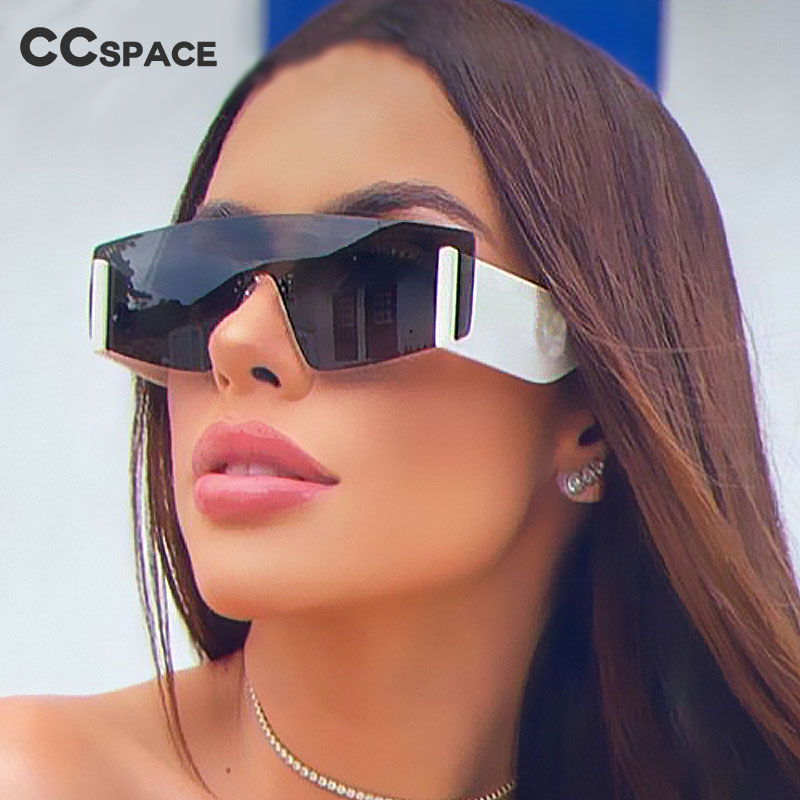 51117 übergroße eins Linse Marke Sonnenbrille Frauen quadratische Farben UV400 Jahrgang Männer Brille
