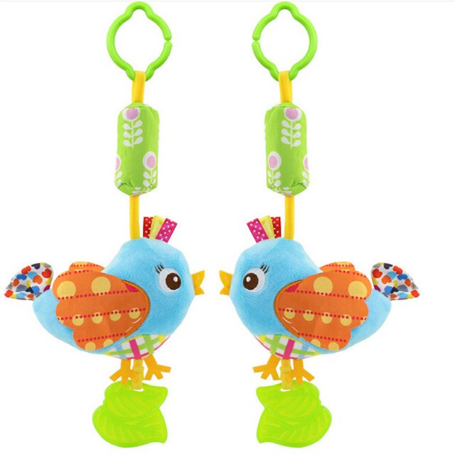 Baby Rasseln Spielzeug Kinder Weiche Vogel Küken Eule Plüsch Spielzeug Tier Clip Baby Krippe Bett Hängen Glocken Spielzeug Für Kinderwagen: Bird