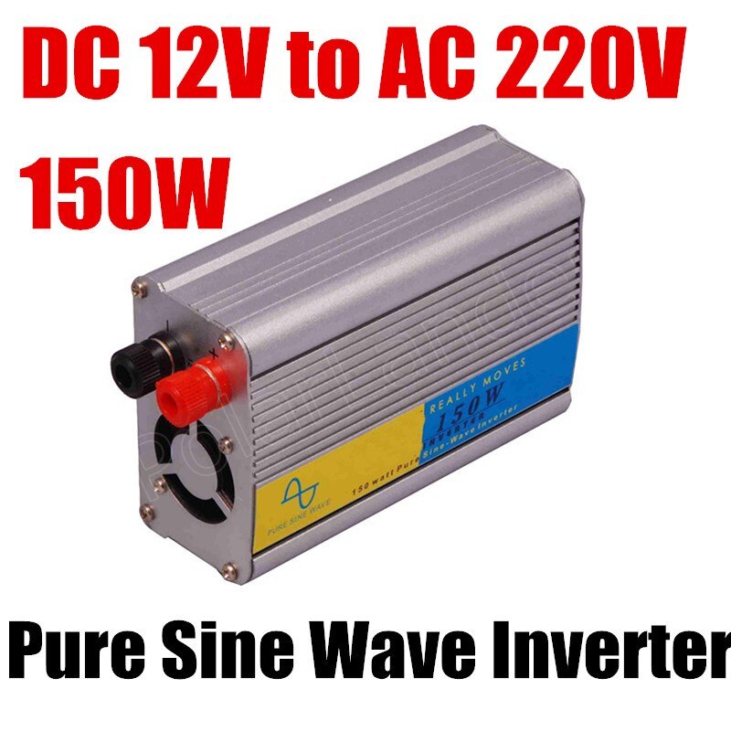 12V turn 220V car power converter household pure sine wave inverter 150W