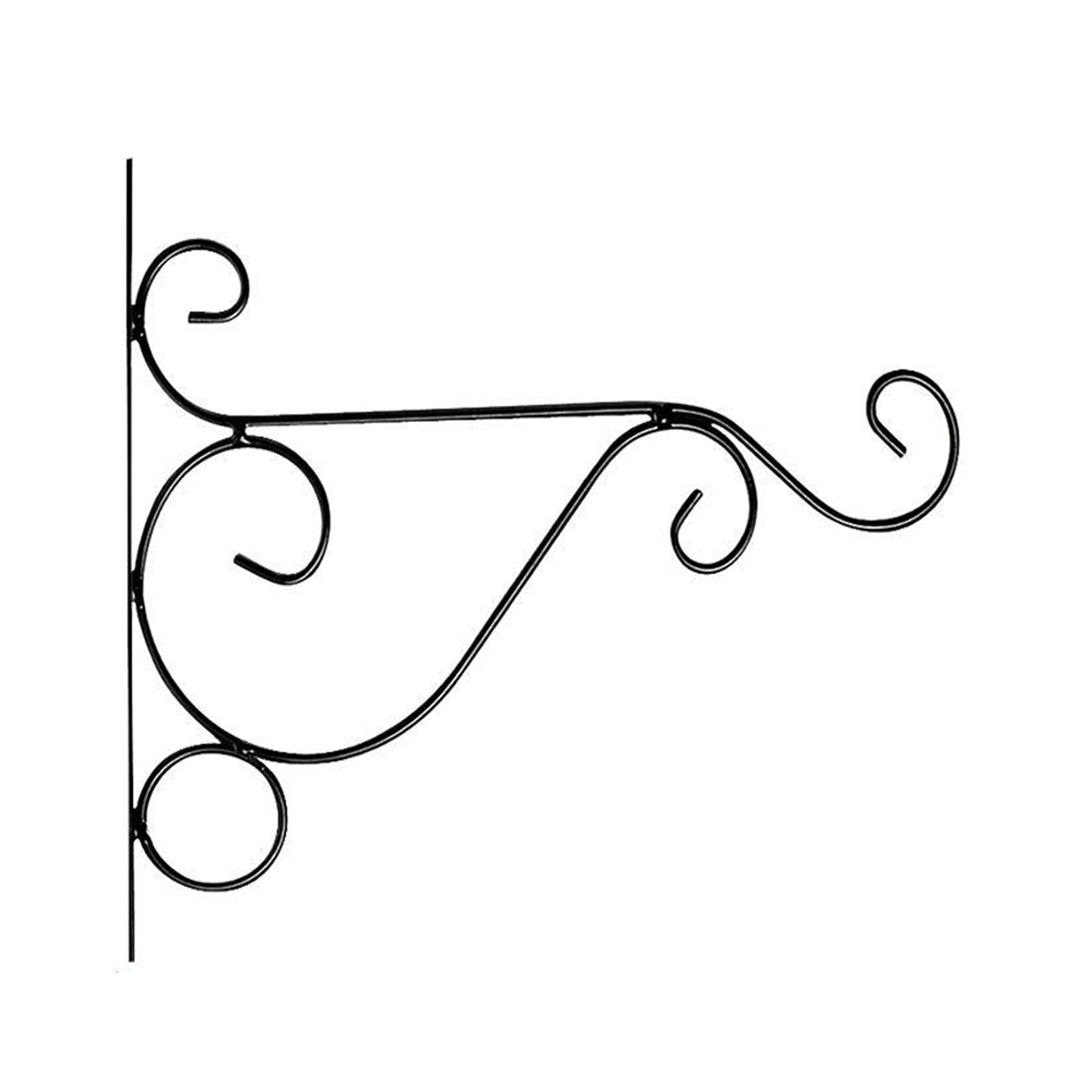 Soporte de hierro forjado para plantas colgantes, marco de gancho para macetas, decoración de jardín, ganchos para macetas, novedad: Black 30x20cm