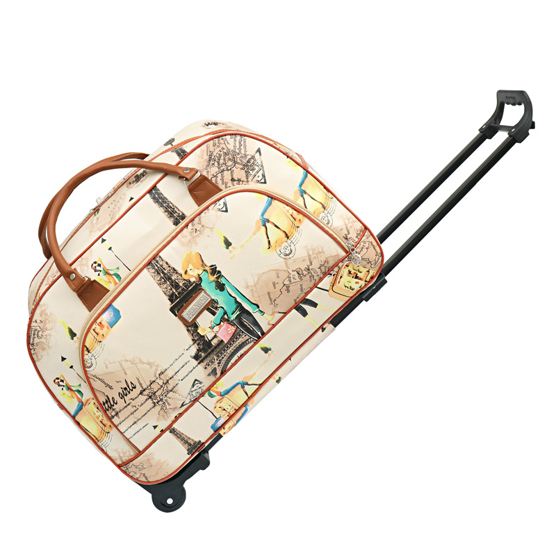 Grote Capaciteit Dames Koffer Trolley Tassen Wieltas Oxford Waterdichte Rollende Bagage Reistas Met Wielen: GRIJS
