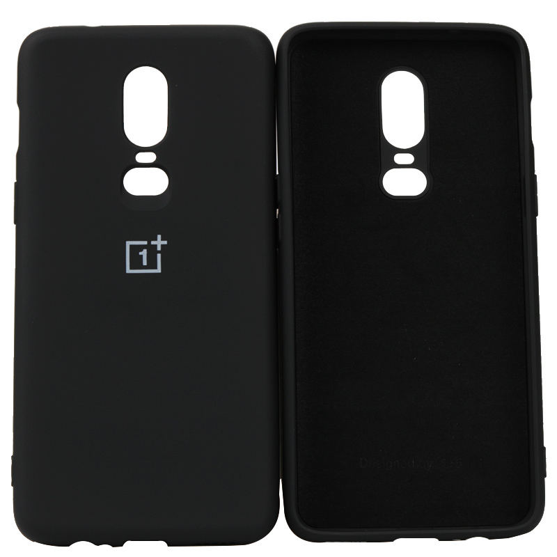 Oneplus 6 6T Case Original Official Silicone Soft Ultrathin Shockproof Full Protective Cover Oneplus One Plus 6 6T Case: For oneplus 6T / Black