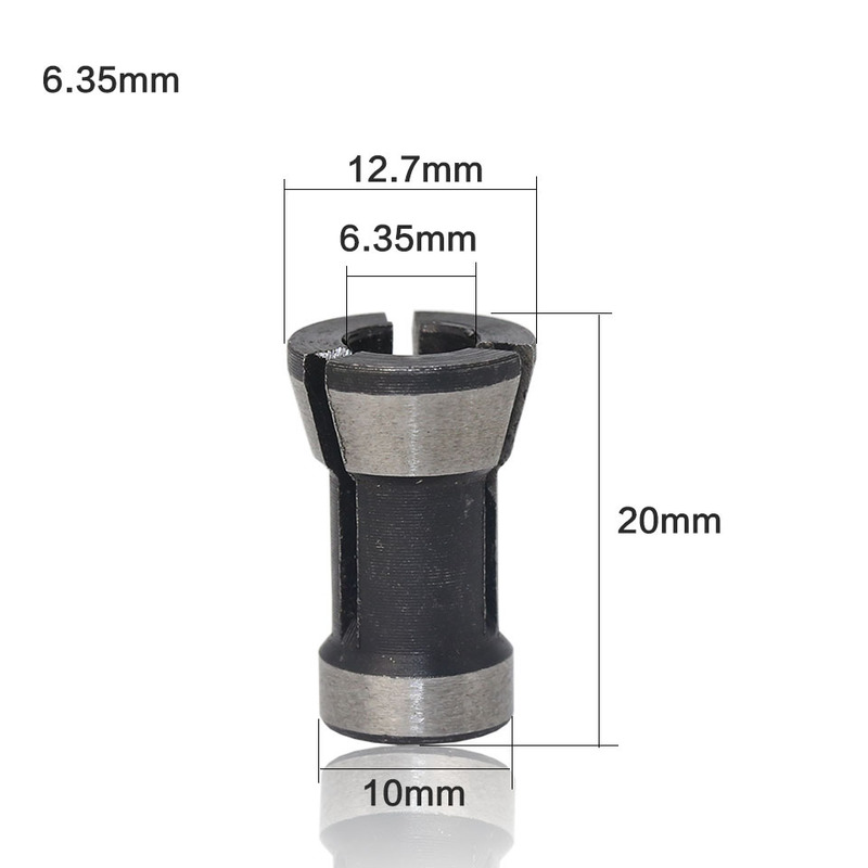 3 Stks/set Hoge Precisie Spantang Converter Adapter 6.35 Mm/8 Mm/6 Mm Graveermachine Cnc Router bit Tool Houder Accessorie