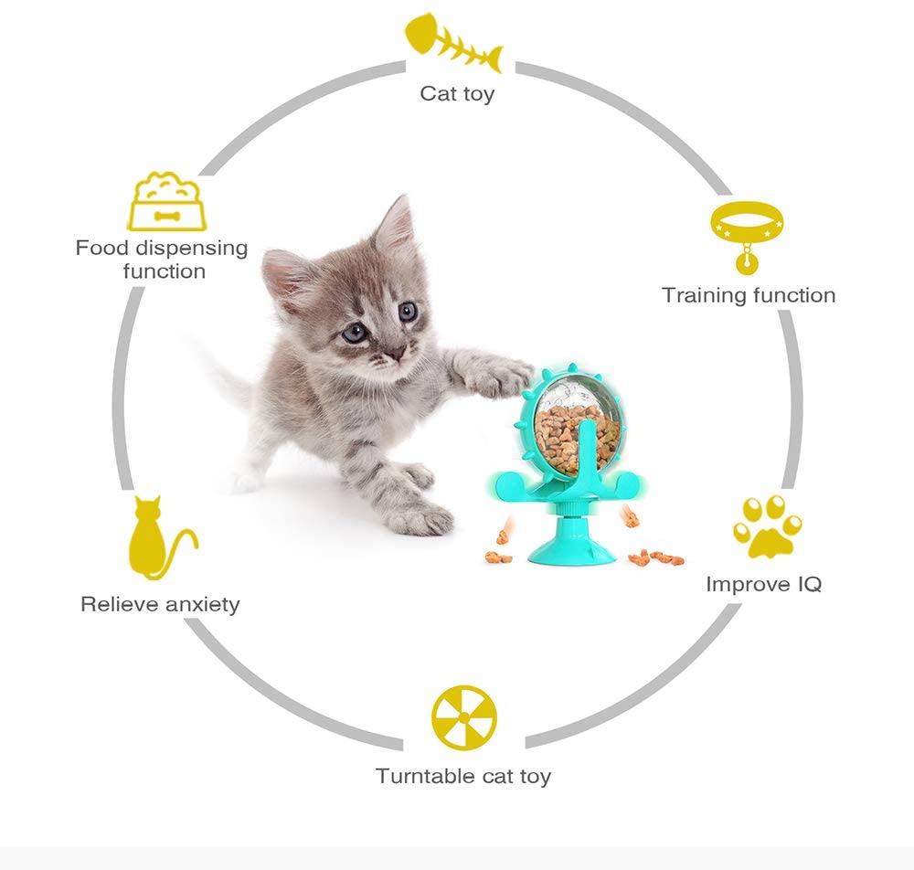 Cat Toys Dog Cat Feeding Interactive Wheel Toys Pet Leaking Food Training Ball Exercise IQ Toys for cats Cat Supplies