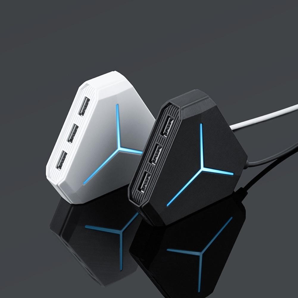 Multiple Port USB 2.0 AUX TF Card Reader Hub 1m Cable Splitter Adapter for PC Portable with Indicator Light Plug and Play