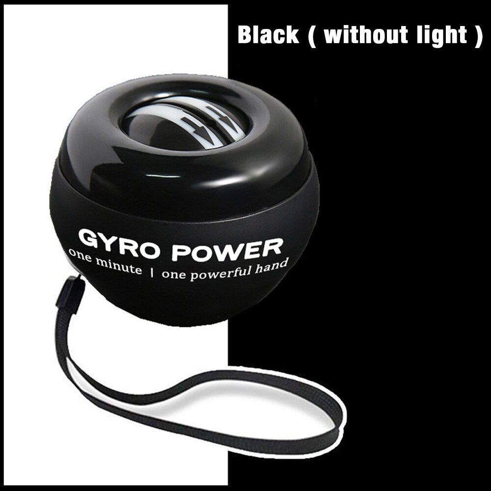 LED Exercise Gyroscope Jaw Power Wrist Ball Gyro Force Hand Muscle Trainer Strengthener Equipment Gym Fitness Sports Exerciser: Beige