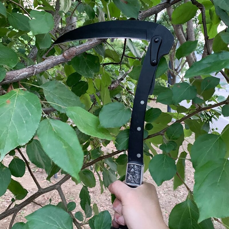 Klassieke Nationale Stijl Gevouwen Wieden Sikkel Met Nylon Tas Sharp Stalen Mes Voor Outdoor/ Adventure/Tuinieren