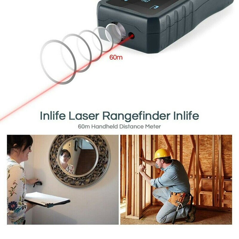 1pc 40M Distance Meter Tool For Factories Digital Range Finder Measure Hand-held For Buildings Industries Measuring