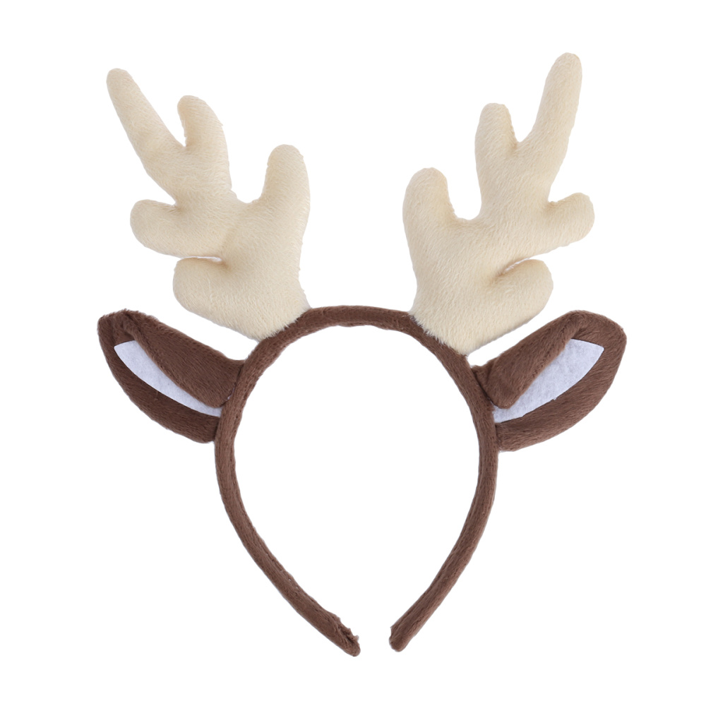 Reindeer Antler Hair Hoop Christmas Kids Headband Headwear for Children Christmas Costume Party (Red): As Shown