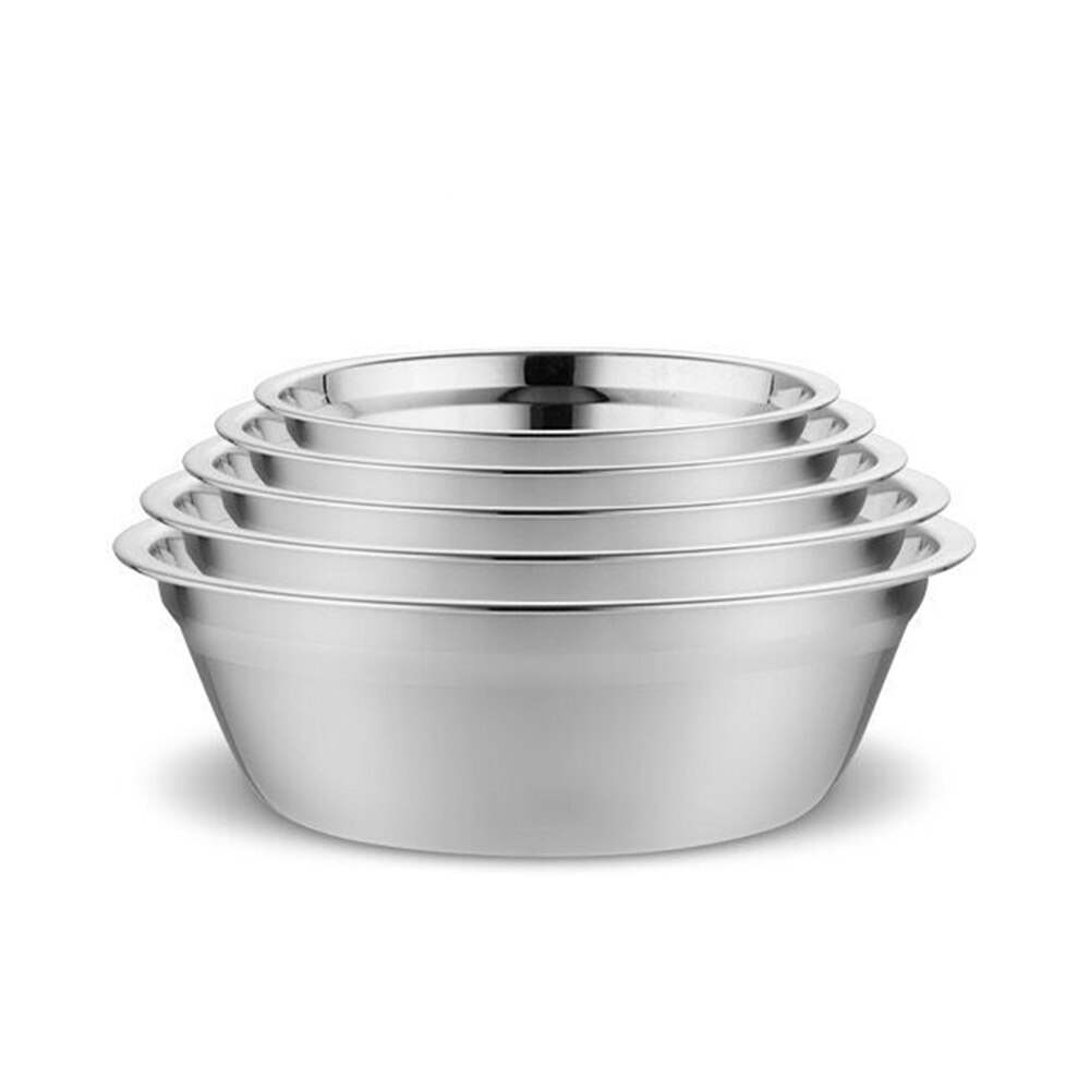 Stainless Steel Bowl Korean 1pcs Kitchen Restaurant Dinner Soup Rice Bowl 6 Sizes Optional 13-23cm