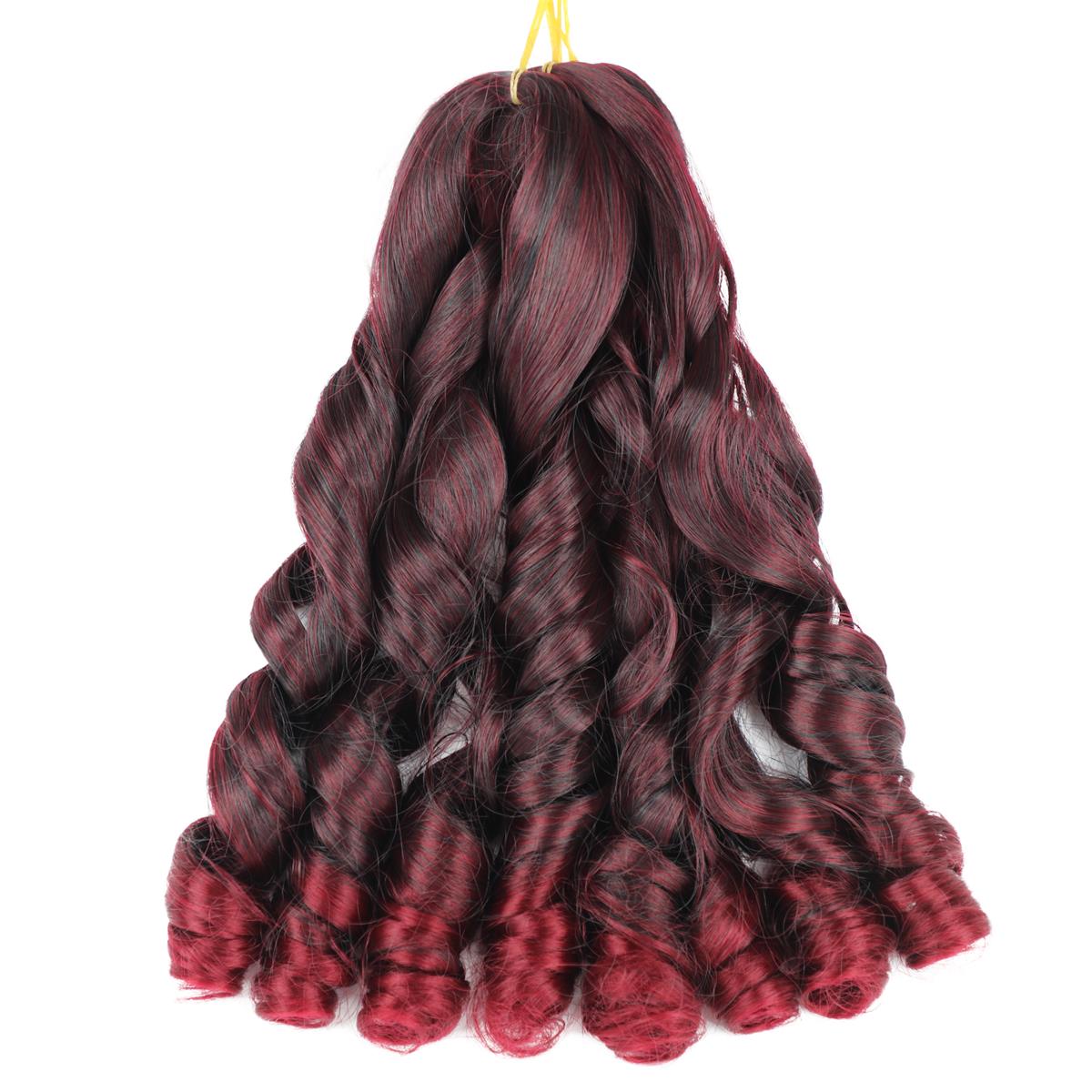 Svolna-extensiones de cabello sintético para mujer, trenzas de ganchillo de onda suelta de 20 pulgadas, natural, Ombre trenzado, 150 g/paquete: T1B / color vino