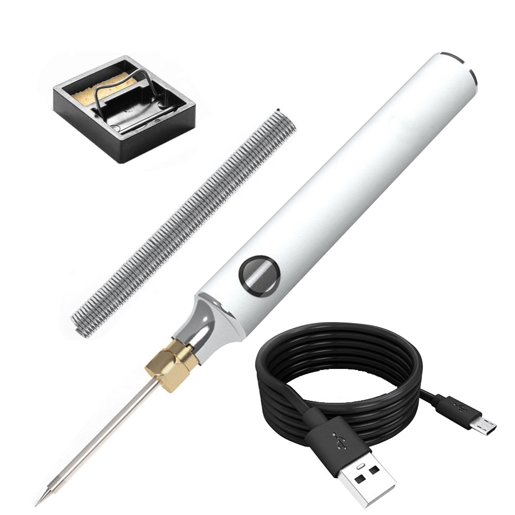 Usb elétrica powered ferro de solda kit ferramenta de solda usb 8w elétrica ajustável com cabo de fio de solda para usos reparados