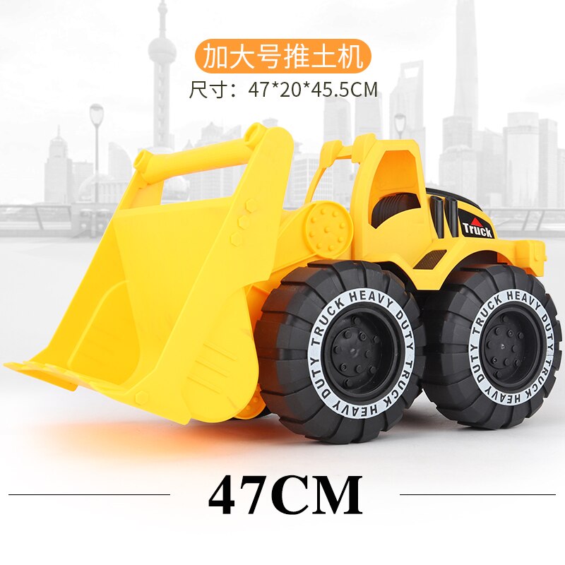 Excavator Packaged Combination Ultra Large Model Engineering Vehicle Toy Children Dredging Tool Baby Women's Boy Dune Buggy: Extra large thickened version bulldozer  random gift of a medium engineering vehicle