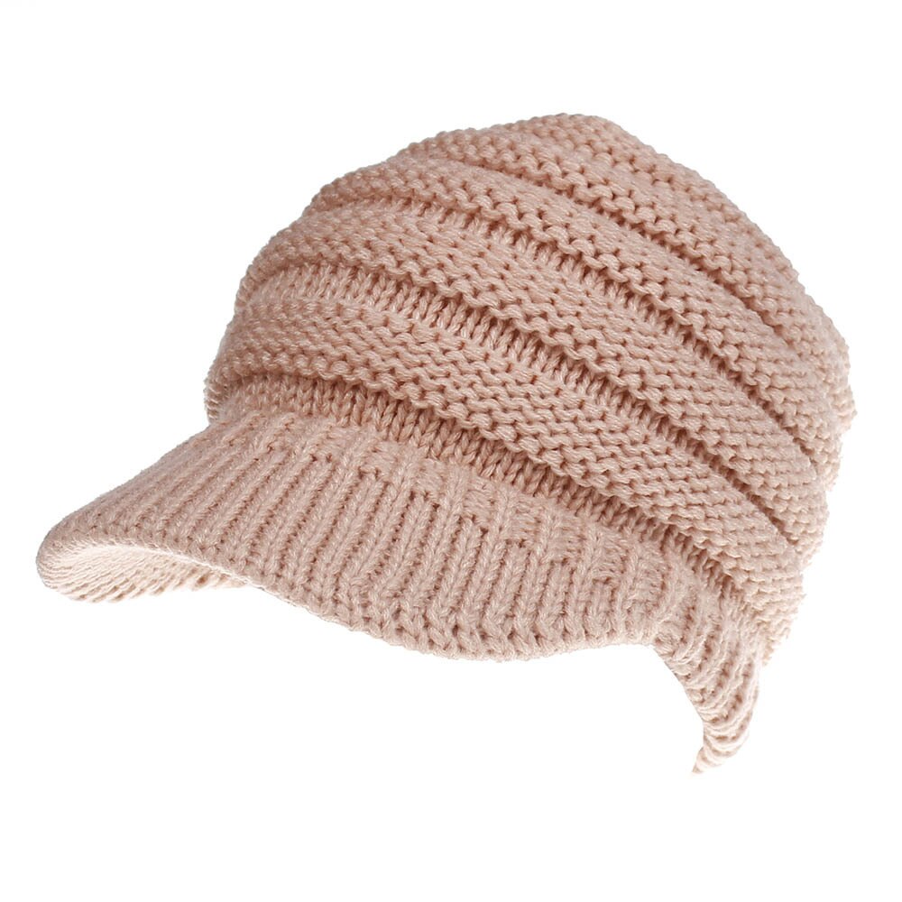 Doradeer Ins Vrouwen Hoeden Gebreide Baseball Mutsen Skullies Open Pony Tail Hoed Mutsen Cap Ski Sport Cap