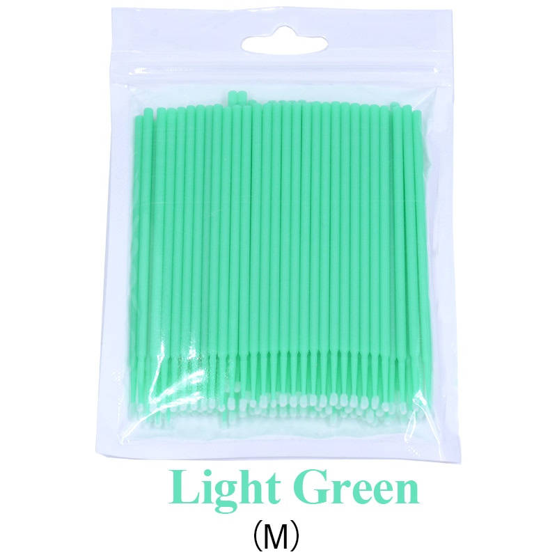 Kekelala 100Pcs/Fles Wimper Extension Wattenstaafjes Lash Lift Lijm Remover Applicators Microblade Make Micro Borstels Tool