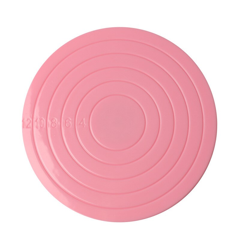 Mini Cake Turntable Polymer Clay Tool Ceramic Pottery Swivel Wheel Stands Rotate 360 Enabling Perfect and Intricate Decoration: 14cm pink plastic