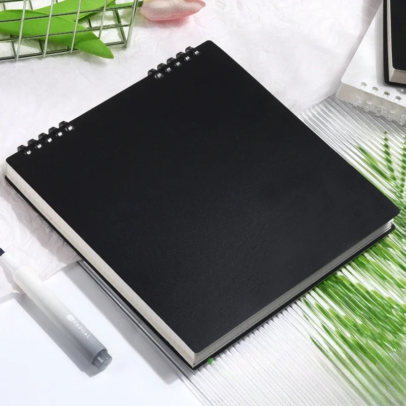 Flip Notepad Grid Notebooks B5 Diary Leaf Notebook Sketch Book Stationery Journal Writing Pads Office School Supplies: Navy Blue