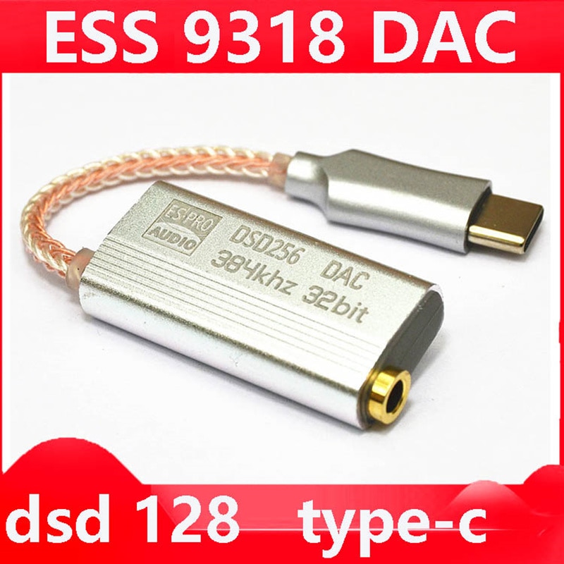 Für Iphone IOS Kopfhörer Verstärker HiFi Decodierung USB Typ-C Zu 3,5 MM Adapter DAC Tragbare Audio- aus typ c 9318 typ-c