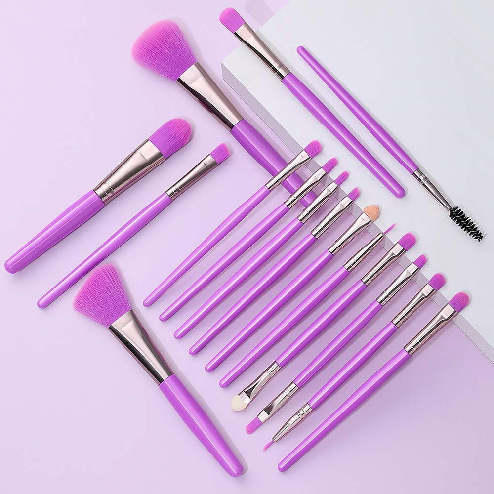 16 Uds Set de brochas de maquillaje de ojos de herramientas de belleza polvo de la Fundación de sombra de ojos cosméticos herramientas de belleza