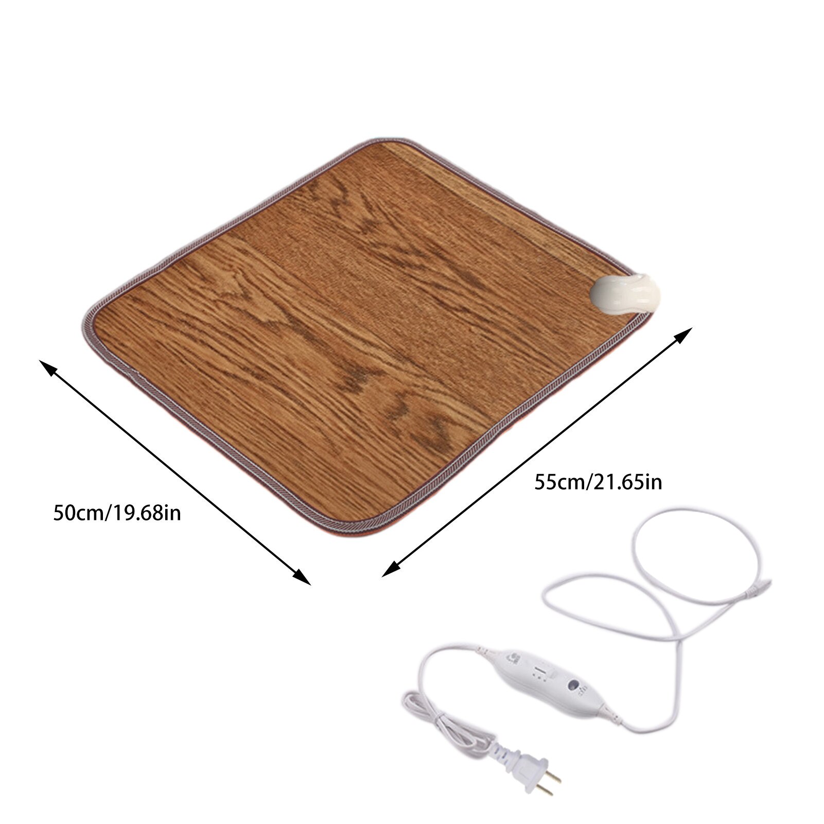 220V Office Heating Foot Mat Warmer Leather Electric Heating Pad Warm Feet Thermostat Carpet Household Warming Tools Feet Warmer