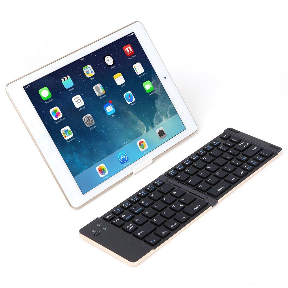 Wireless Folding Bluetooth Keyboard Licht En Handig Bluetooth 3.0 Opvouwbaar Toetsenbord Opvouwbaar Bt Draadloze Toetsenbord Voor Telefoon Laptop