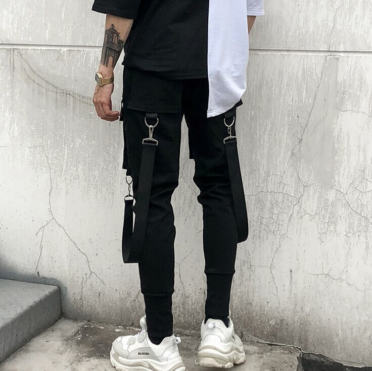 Men hiphop harem pants club singer stage costume trousers men cargo joggers streetwear sweatpants AXP221