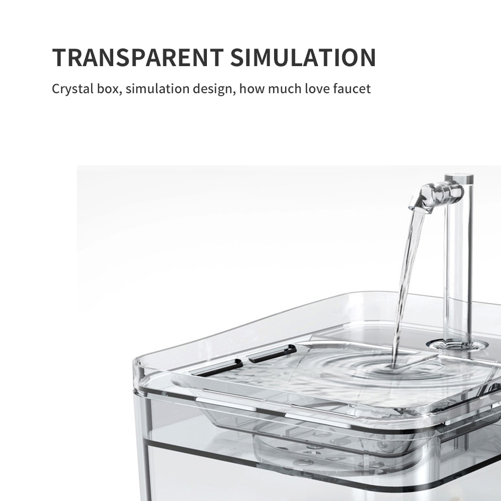 Pet Automatic Water Dispenser Cat Drinking Fountain Intelligent Infrared Induction Electric Water Feeder Depth Filtering