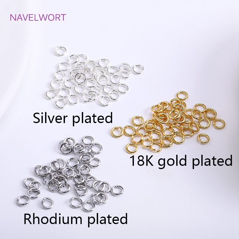 18K Vergulde Split Ringen Verbindingsring Messing Open Ringetjes Accessoires Voor Sieraden DIY Sieraden Materiaal