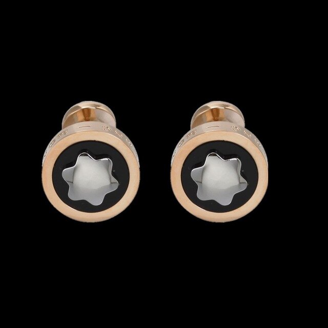 FLEXFIL Luxury shirt cufflinks for men's Brand cuff buttons cuff links gemelos round wedding abotoaduras Jewelry: Style 3  gold-2