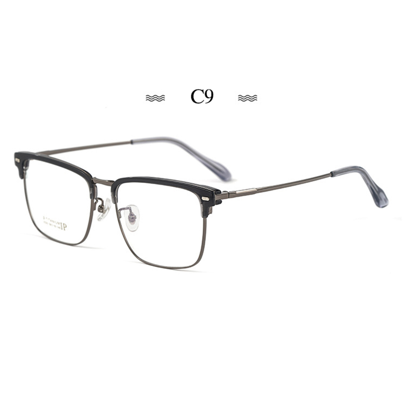 Lunettes en titane pur pour hommes, monture avec Prescription, Style Business, , , Style de Prescription, 2320BJ: C9