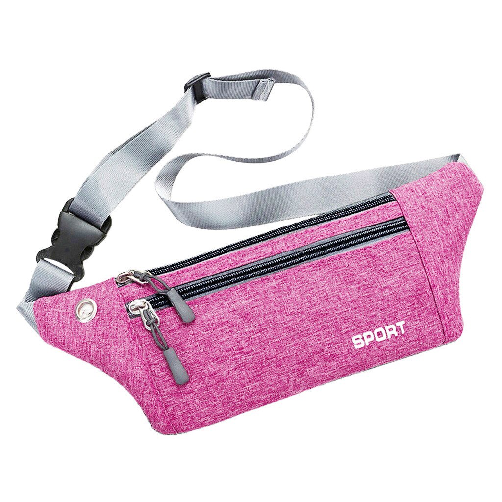 Outdoor Sport Vrouwen Borst Pakken Tas Banaan Riem Tas Mini Crossbody Tassen Vrouwelijke Nylon Taille Zakken Purse pocket: Roze