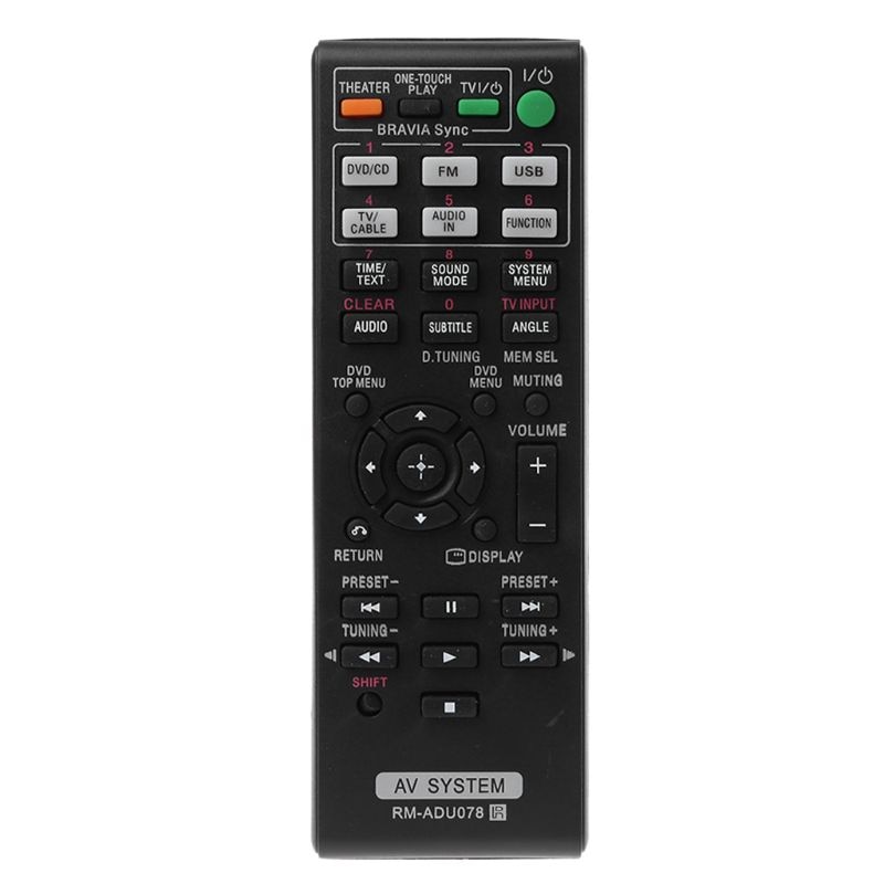 OOTDTY Black Remote Control RM-ADU078 AV System for Sony DAV-TZ710 HBD-DZ170 HBD-DZ171 HBD-DZ175 Replace Television