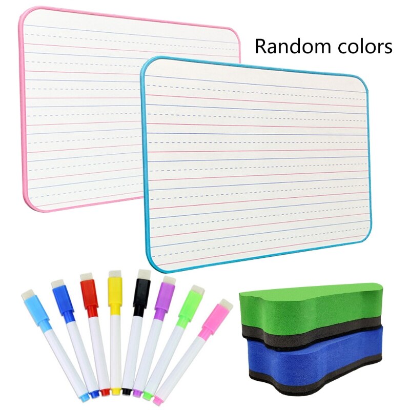 Small Dr y Erase White Board Portable Dr yErase Lap Board with Line Double Sided