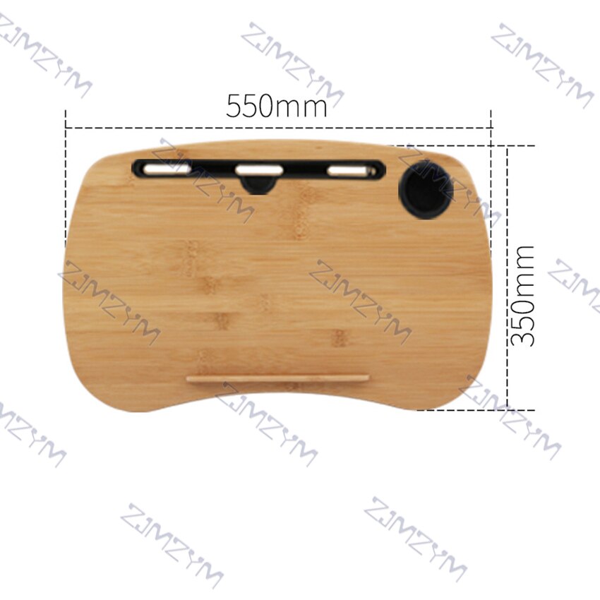 Bamboo Knee Lap Table Desk With Card Slot And Cup Holder Tablet Tray Computer Table Laptop Stand Headrest Office Nap Pillow: version D