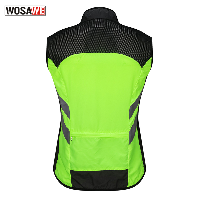 WOSAWE Reflektierende Motorrad Weste Moto-Cross Sport Team Uniform Hohe Sichtbarkeit Sicherheit Weste Ultra Leichte Wasserdichte Jacke